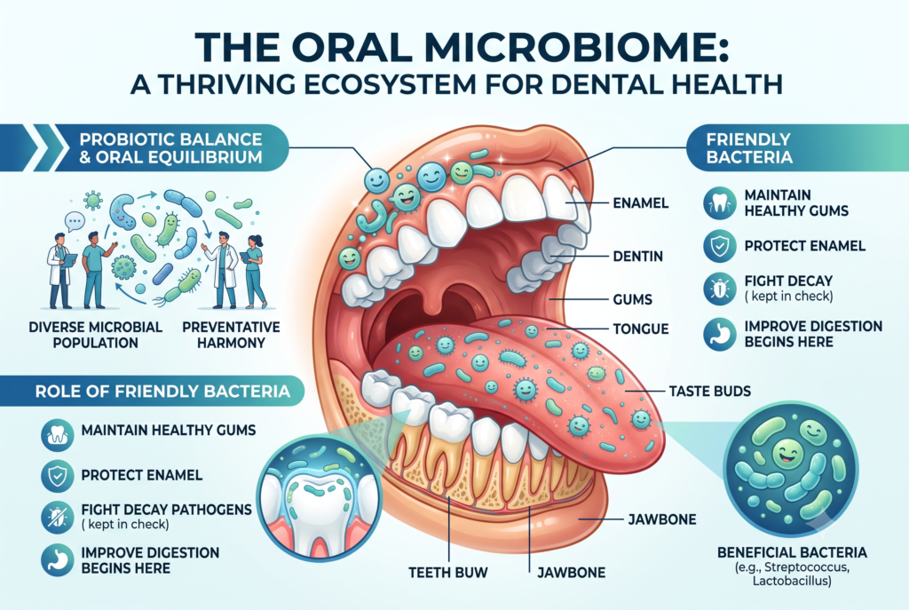 How oral probiotics support the oral microbiome